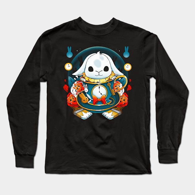 Wonder Rabbit Mug Long Sleeve T-Shirt by Vallina84